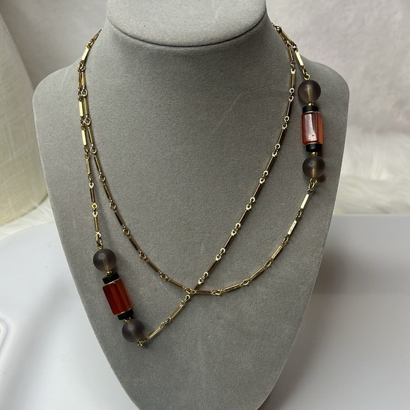 Vintage Sarah Coventry Gold Tone Long link necklace - Picture 7 of 8